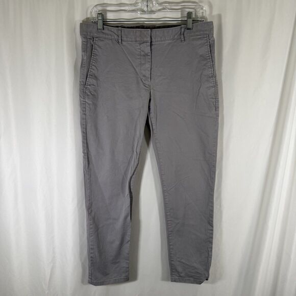 Gap Khakis Women's 6 Skinny Mini Grey Pockets Cotton Blend Hook and Eye - Picture 1 of 15